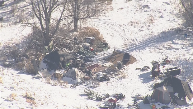 homeless camp sand creek