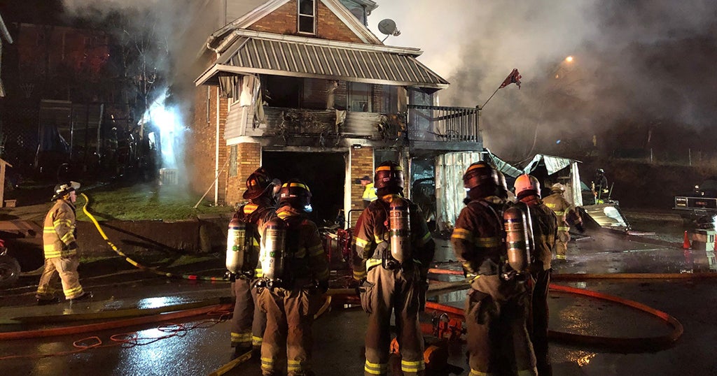 Crews Respond To Large House Fire In Parks Township - CBS Pittsburgh