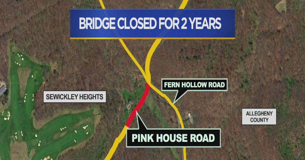 Bridge On Pink House Road In Sewickley Heights Closed Until 2022 CBS