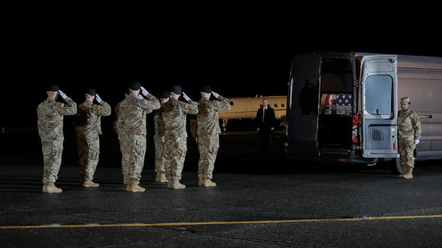 Dignified Transfer of U.S. Army soldiers SFC Javier Jaguar Gutierrez and SFC Antonio Rey Rodriguez 