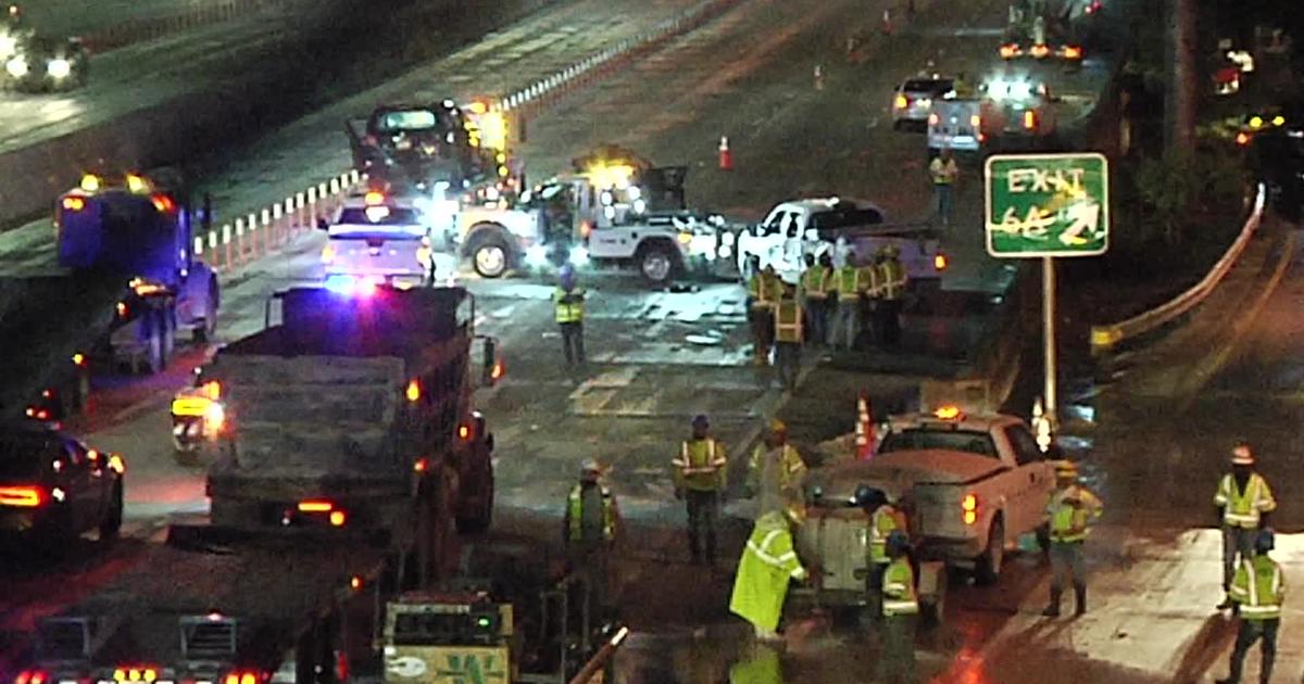 Construction Worker Killed In I 95 Crash Cbs Miami