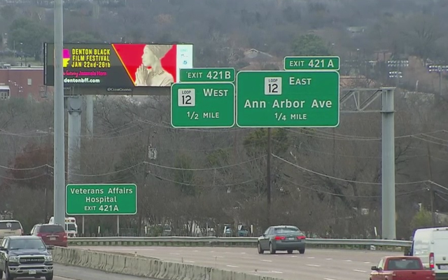 Digital billboard along highway 