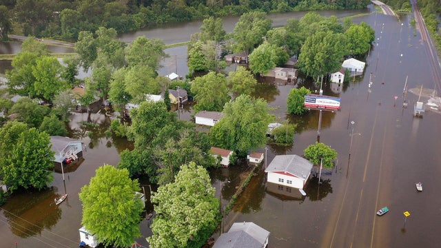 Midwest Rivers Reach Major Flood Stage At Historic Levels 