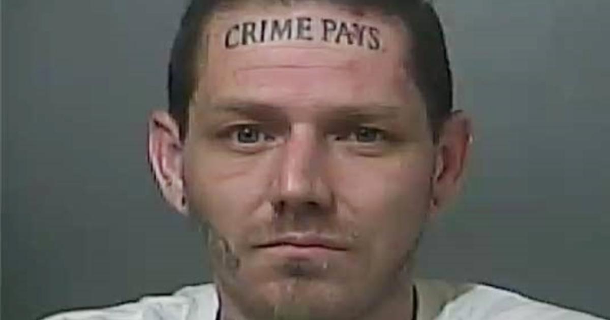 Man With Crime Pays Tattooed Across His Forehead Arrested Again After Police Chase Cbs San