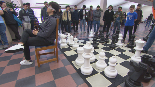 UT Dallas Chess Team plays blindfolded 