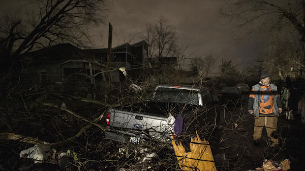 Tornado Hits Nashville, Tennessee 