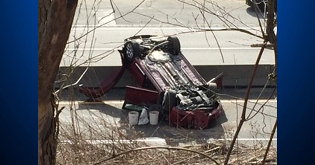 Car Flips Onto Its Roof On Turnpike CBS Pittsburgh