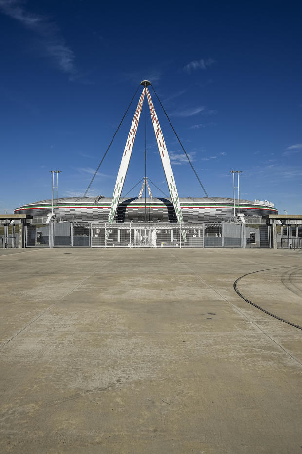 General view of desert Allianz Stadium (also known as 