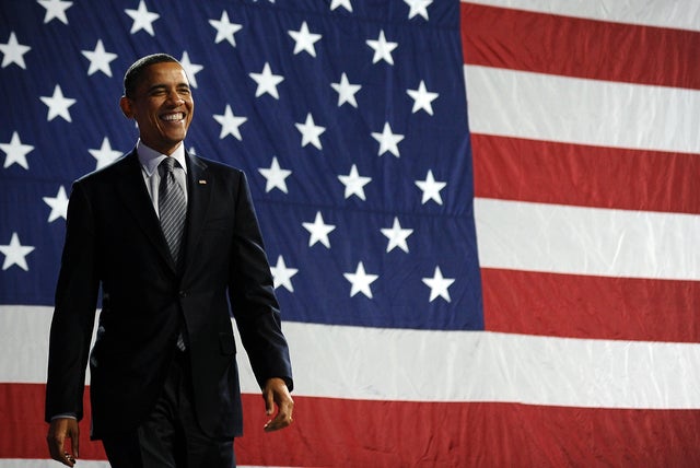 US President Barack Obama arrives on sta 