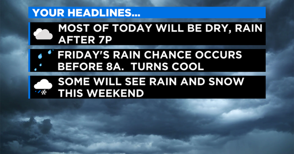 Pittsburgh Weather: Rain Carries Over To Friday Morning - CBS Pittsburgh