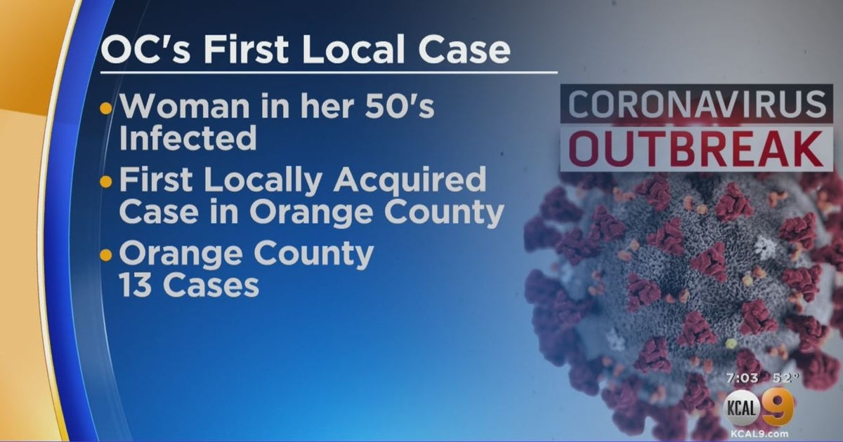 OC Confirms Its First Case Of Locally Acquired Coronavirus - CBS Los ...