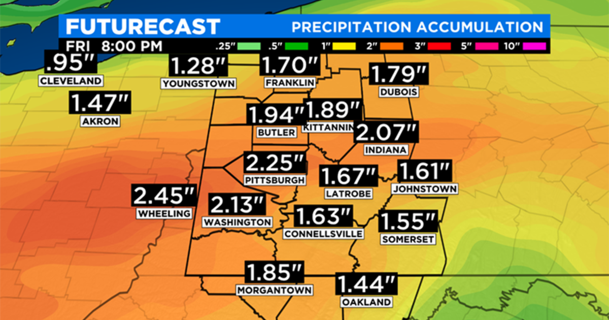 Pittsburgh Weather Temperatures Rising, Heavy Rain Rolling In CBS