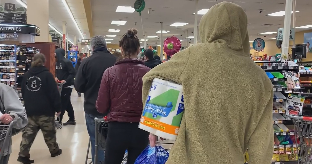 Coronavirus In Colorado Stores Restocking Sought After Supplies As Crowds Line Up Outside CBS