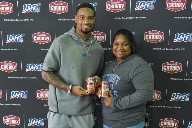 Detroit Lions' Darius Slay, His Mom and Campbell's Chunky Soup Provide Thanksgiving Feast for Firefighters and Police Officers 