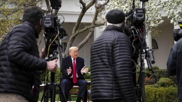President Trump Holds Fox Virtual Town Hall From White House Rose Garden 