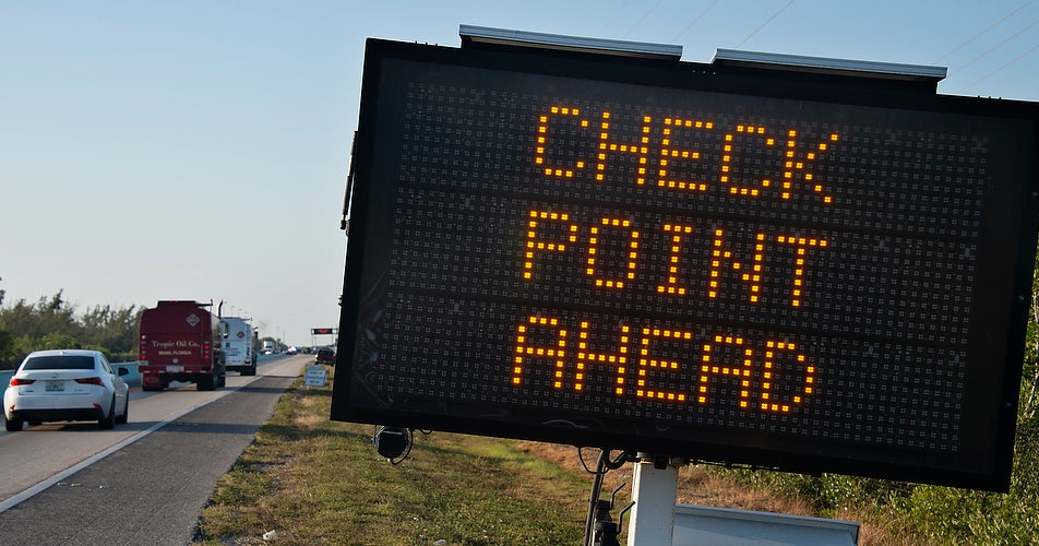 Florida Ends COVID19 Checkpoint At Alabama Line CBS Miami