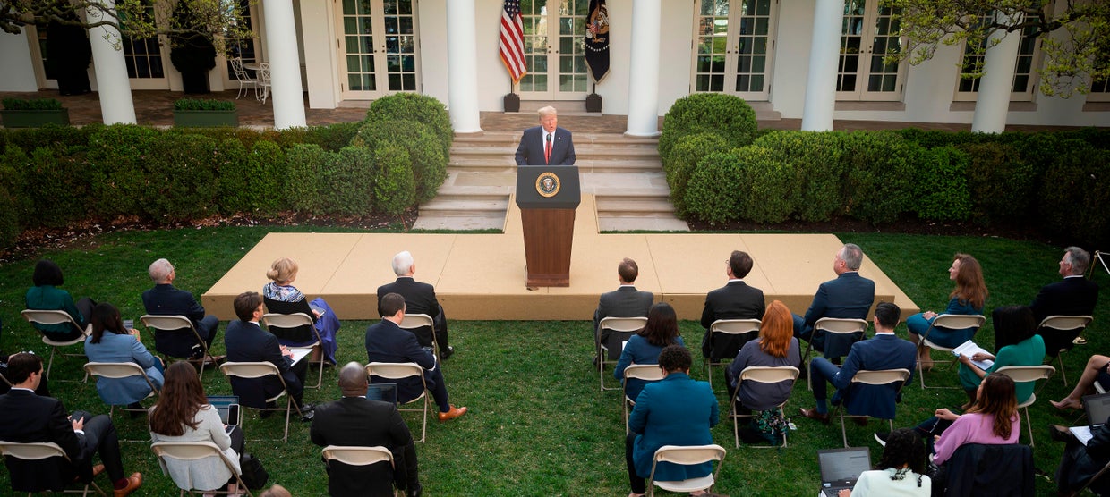 Trump announces social distancing guidelines extended to April 30 CBS(02)