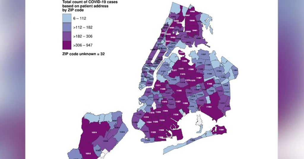Coronavirus Update Map Of New York City Breaks Down COVID19 Cases By