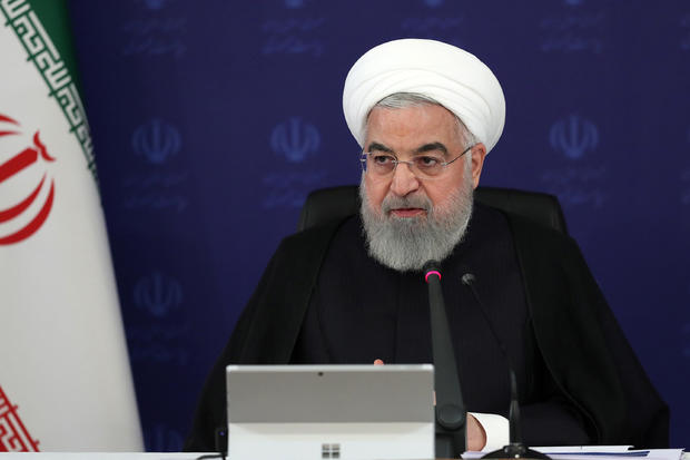Iranian President Hassan Rouhani speaks during a meeting in Tehran 