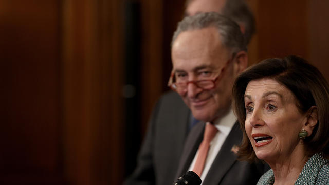 Nancy Pelosi And Chuck Schumer Hold Press Event To Mark Anniversary Of For The People Act 