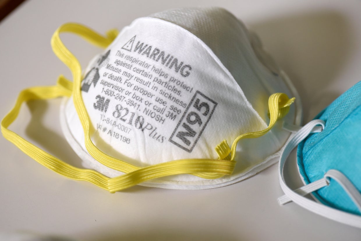 FILE PHOTO: Various N95 respiration masks at a laboratory of 3M, that has been contracted by the U.S. government to produce extra marks in response to the country's novel coronavirus outbreak, in Maplewood, Minnesota 