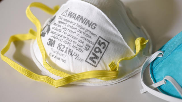 FILE PHOTO: Various N95 respiration masks at a laboratory of 3M, that has been contracted by the U.S. government to produce extra marks in response to the country's novel coronavirus outbreak, in Maplewood, Minnesota 