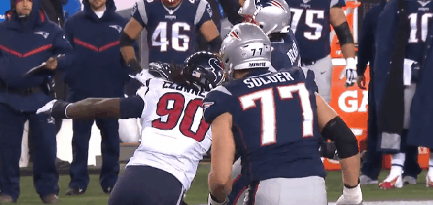 Jadeveon Clowney and Tom Brady