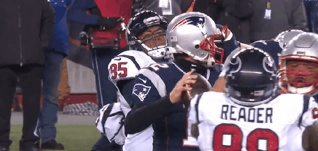 Jadeveon Clowney and Tom Brady