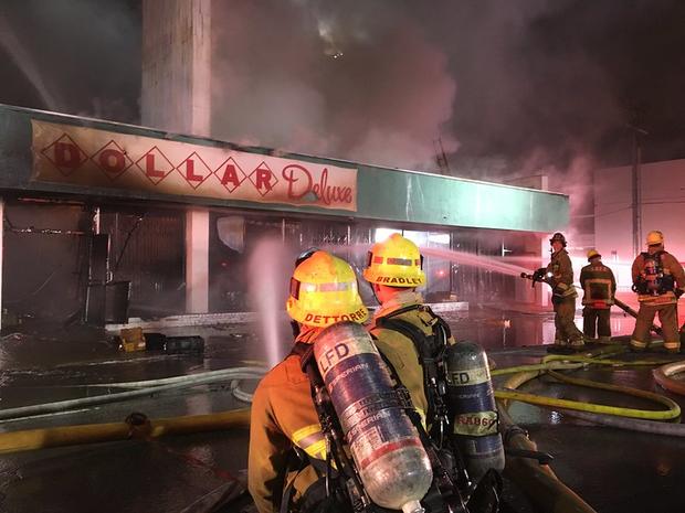 North Hollywood Dollar Store Engulfed In Greater-Alarm Blaze 