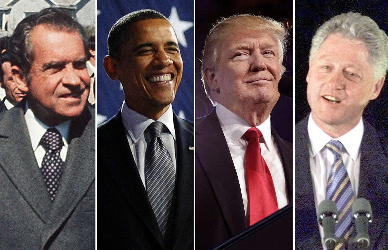 A photo of various US presidents