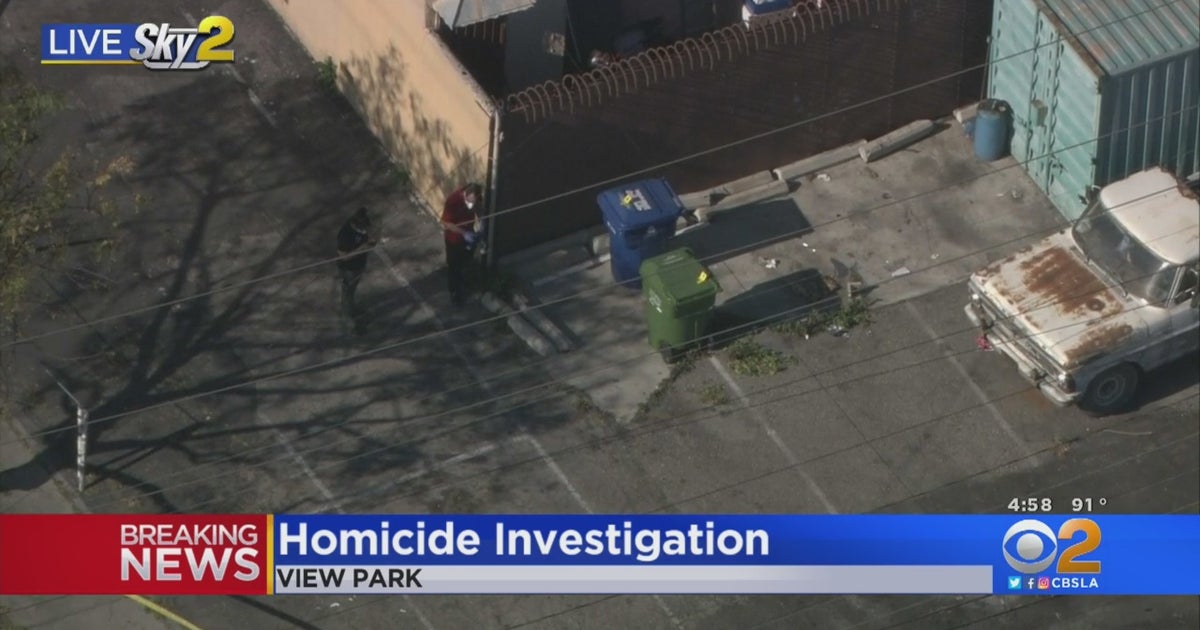 Man's Body Found In Trash Can Near View Park - CBS Los Angeles