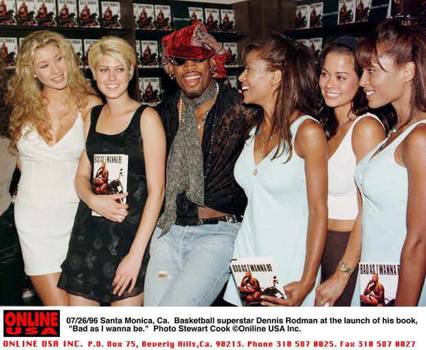 07/26/96 Santa Monica, Ca. basketball star Dennis Rodman at the launch of his book, " Bad as I wanna 