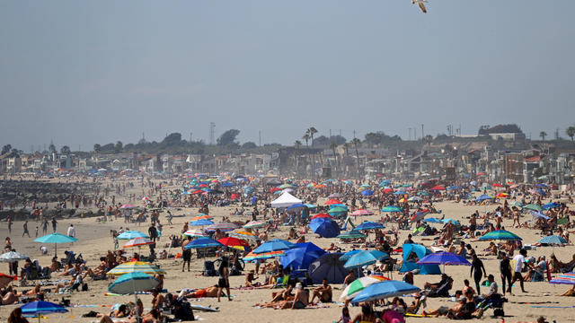 Orange County Beaches In Southern California Remain Open During Coronavirus Lockdown 