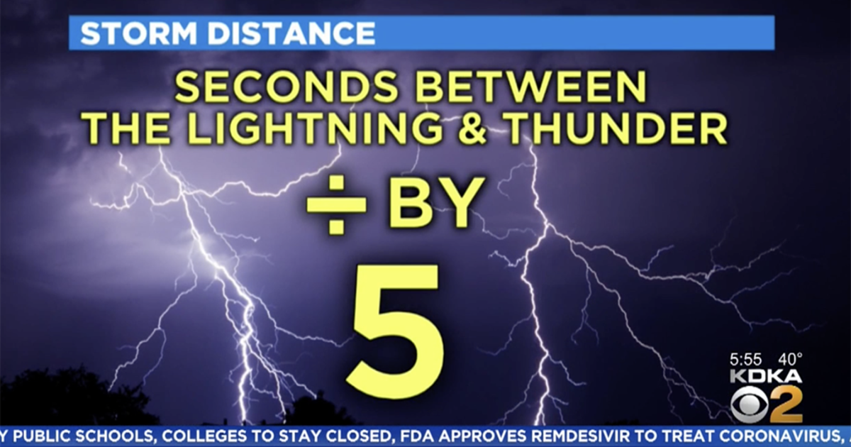 Hey Ray! How To Determine How Far Away A Thunderstorm Is From You - CBS  Pittsburgh