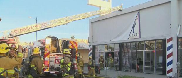 reater-Alarm Blaze Breaks Out At Commercial Building In Reseda 