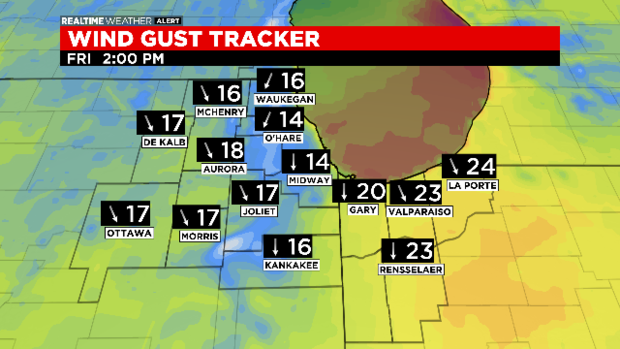 Wind Gust Tracker 2 p.m. Friday: 05.07.20 