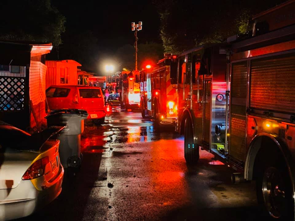 Quick Work By Firefighters Stops Fire At Granite Bay Mobile Home Park