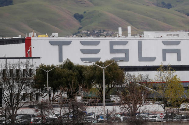 FILE PHOTO: The view of Tesla Inc's U.S. vehicle factory in Freemont, California 