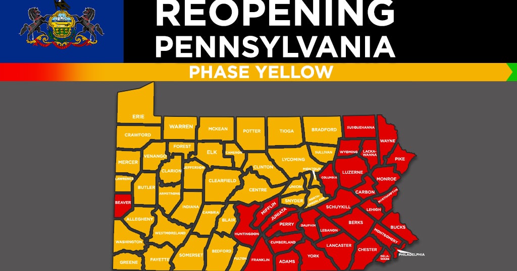 Most Of Southwestern Pennsylvania Moves Into 'Yellow Phase' Of Re