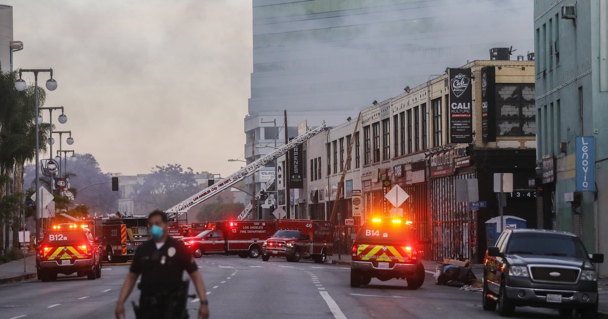 At Least 11 Firefighters Hurt In Fiery Explosion In Los Angeles - CBS ...