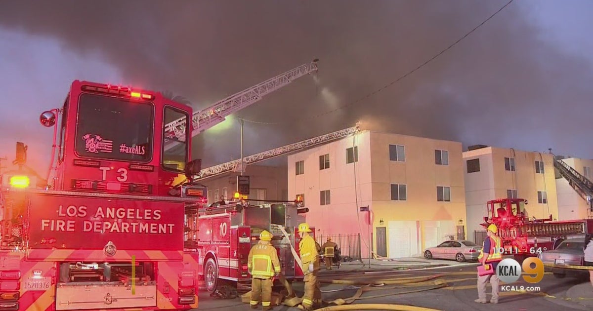 At Least 2 Hurt In Massive South LA Apartment Fire That Led To