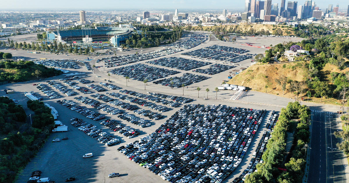 Busy stadiums? Rental cars flood Dodger, Angel stadium parking