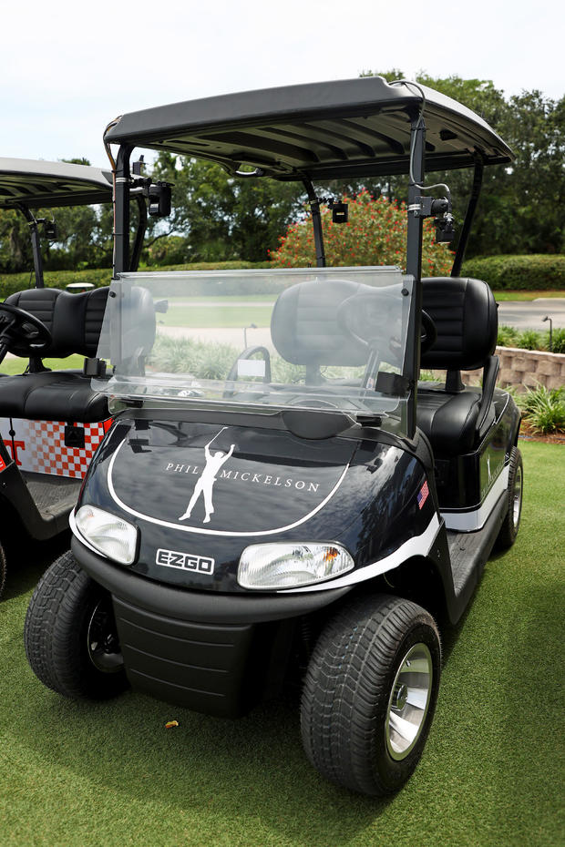 Phil Mickelson's golf cart 