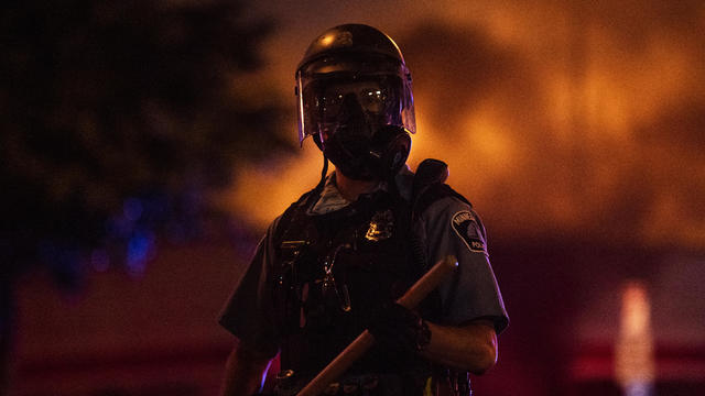 Protesters gather near the Minneapolis Police third precinct 