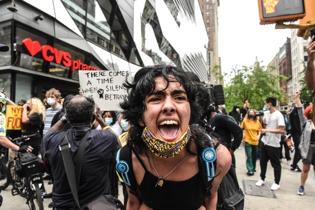 Protesters Gather In New York City To Denounce Police Killing Of Minneapolis Man George Floyd 