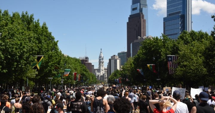 Protesters Rally In Philadelphia Demanding Justice For George Floyd