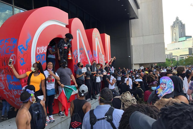 Atlanta protest George Floyd CNN Center 