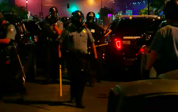 Minneapolis Police On 4th Night Of Geroge Floyd Protests 