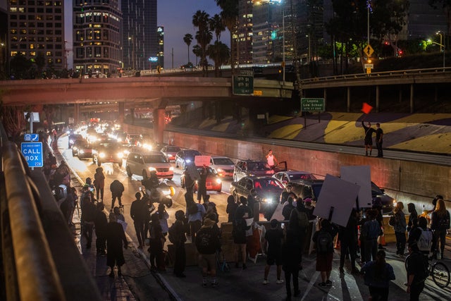 Protestors Gather At L.A. City Hall In Aftermath Of Death Of George Floyd