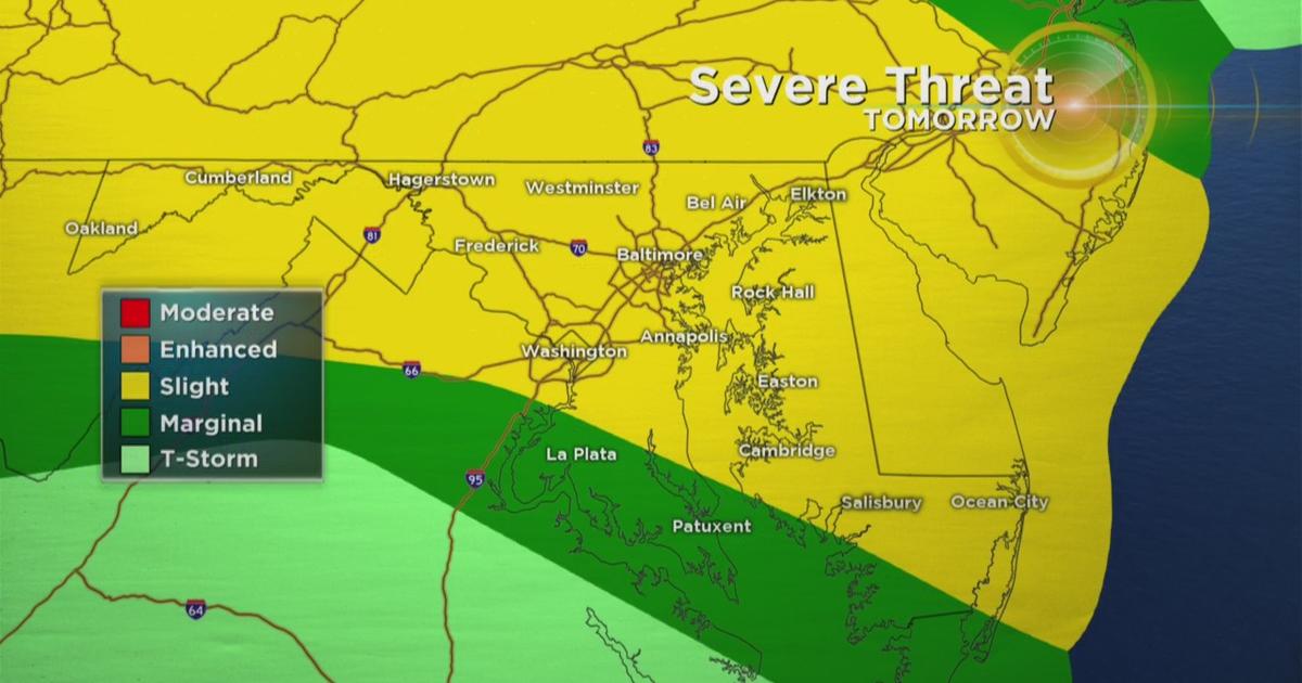 Maryland Weather: Slight Risk For Severe Storms Wednesday - CBS Baltimore